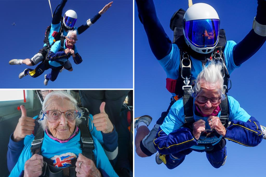 Record-breaking 102-year-old skydiver shares longevity secrets